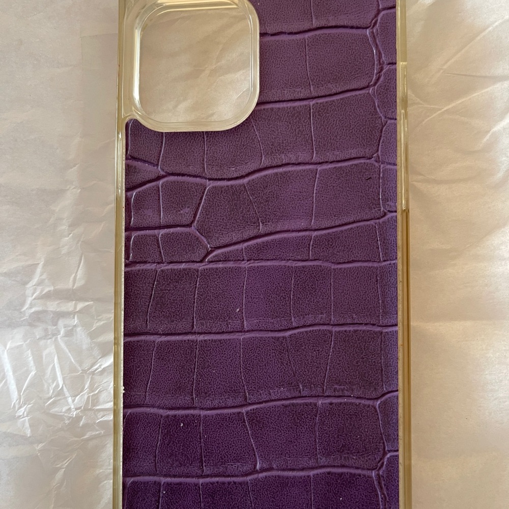 Flaunt iPhone 12 Pro Case Purple Alligator Faux Leather Pre-Owned